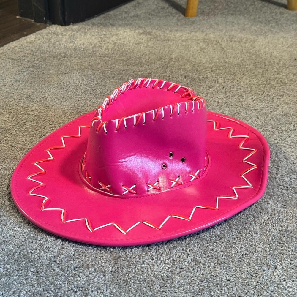 Pink cowboy hat